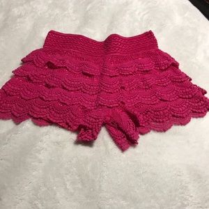Pull-On Crocheted Shorts. EUC!